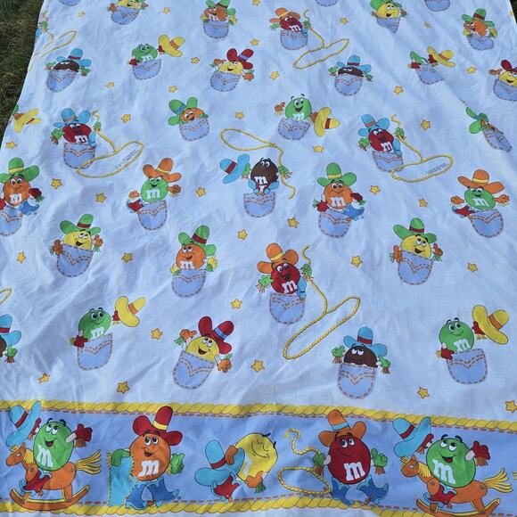 Vintage M&Ms Candy Twin Sheet By Cannon - Picture 2 of 13
